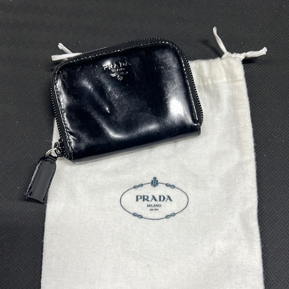Prada black coin purse